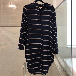 Urban Outfitters Shirt Dress (navy & white stripe)